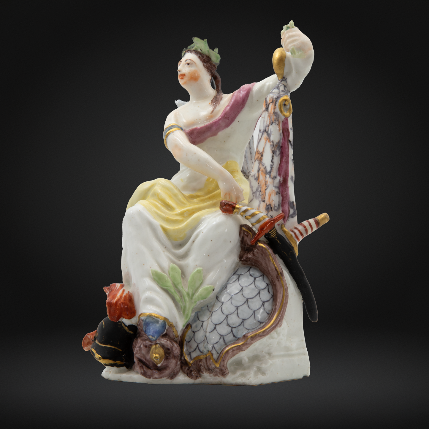Early Bow Porcelain Figure of Polyhymnia or Calliope Circa 1750–1754
