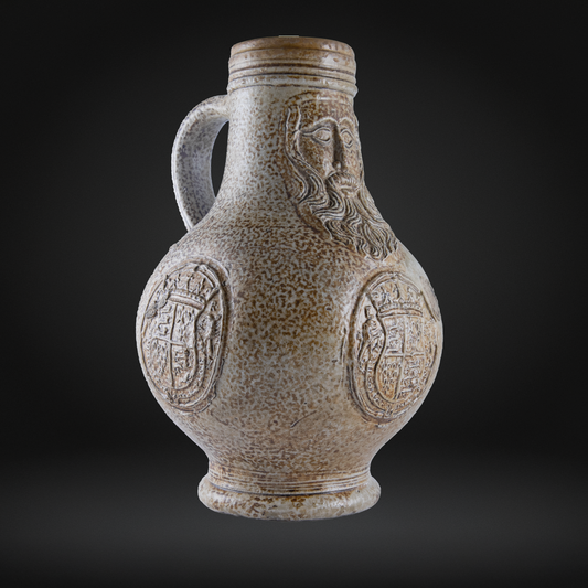 16th Century Bellarmine Bottle, ELIZABETH I Coat of Arms