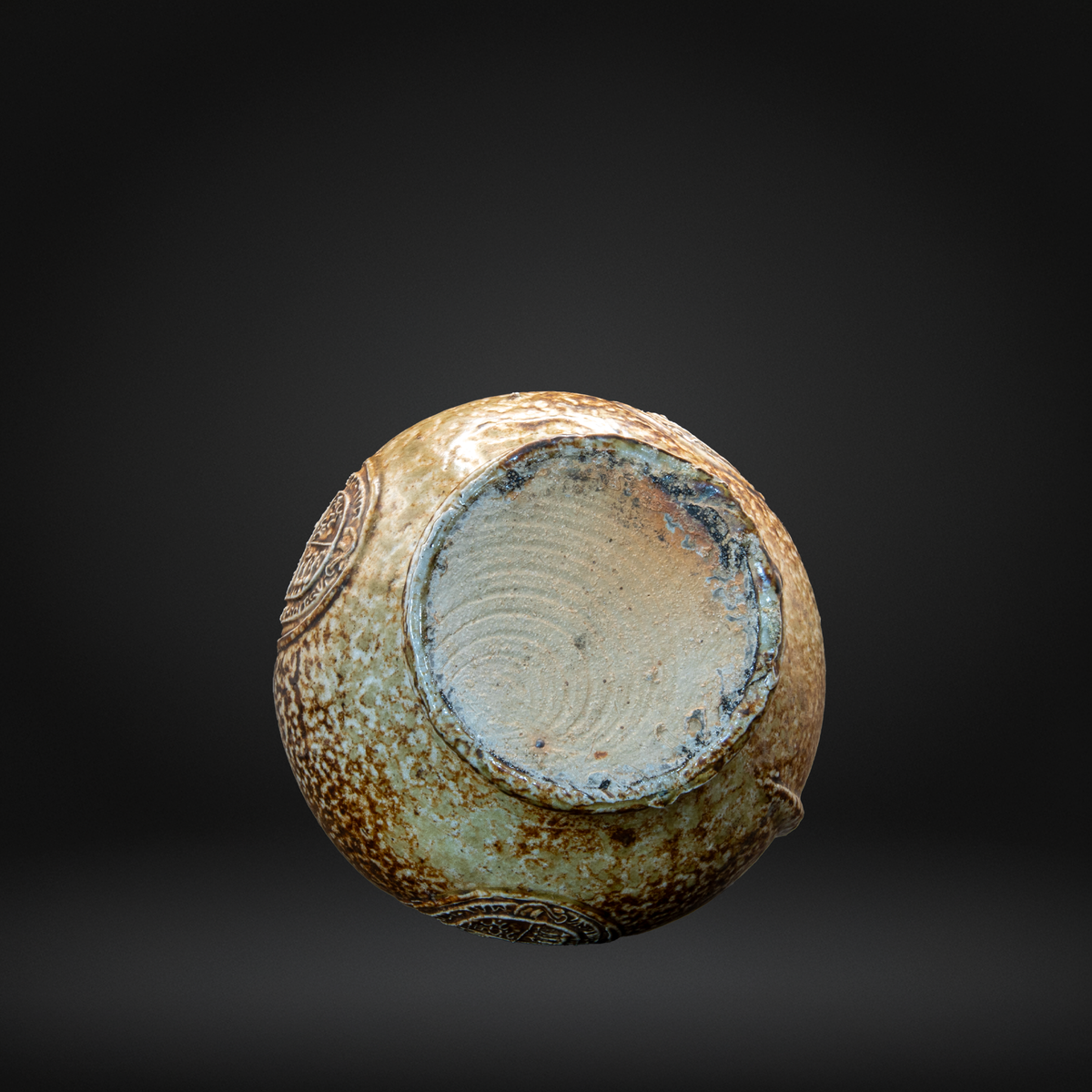 16th Century 3x Medallion Bellarmine Bottle, ELIZABETH I Coat of Arms