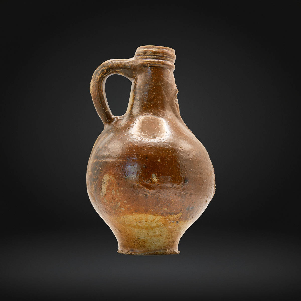 17th Century Bellarmine Bottle, Rampant Lion Medallion