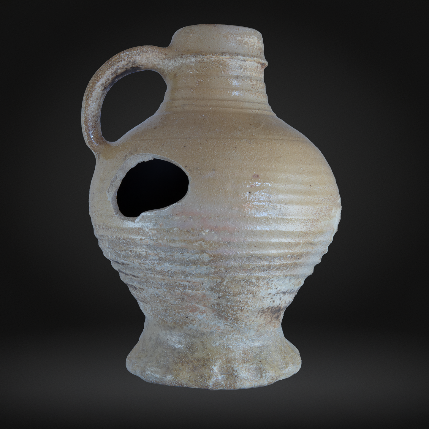 Large Raeren Salt Glaze Stoneware Jug - Mid 16th Century