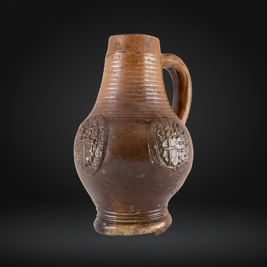 Raeren Stoneware Armorial Matrimonial Jug c1600 - von Schwarzenberg Coat of Arms