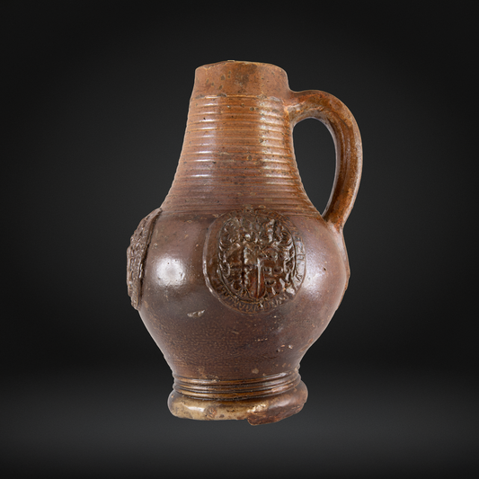 Raeren Stoneware Armorial Matrimonial Jug c1600 - von Schwarzenberg Coat of Arms